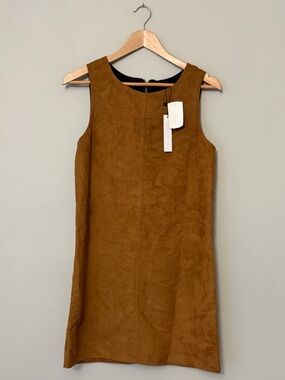Sanctuary Maple Faux Suede Shift Dress Size Medium NWT Boho Fall Dress